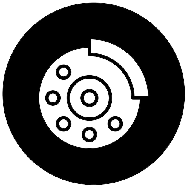Estilo del icono de freno de diseño vectorial