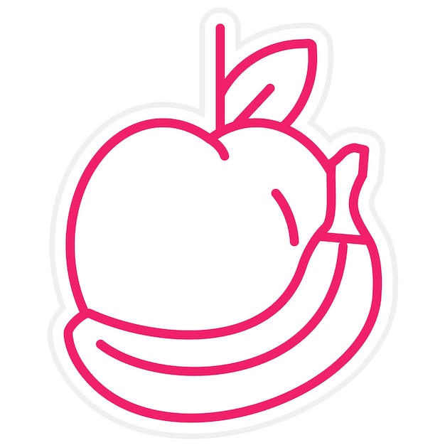 Estilo de icono de frutas de diseño vectorial