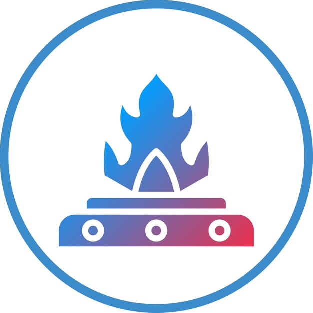 Estilo del icono de fuego de aceite