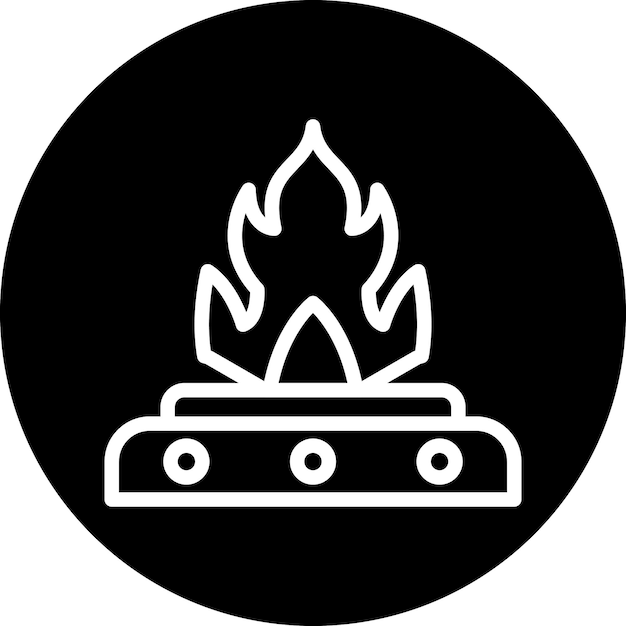 Estilo del icono de fuego de aceite