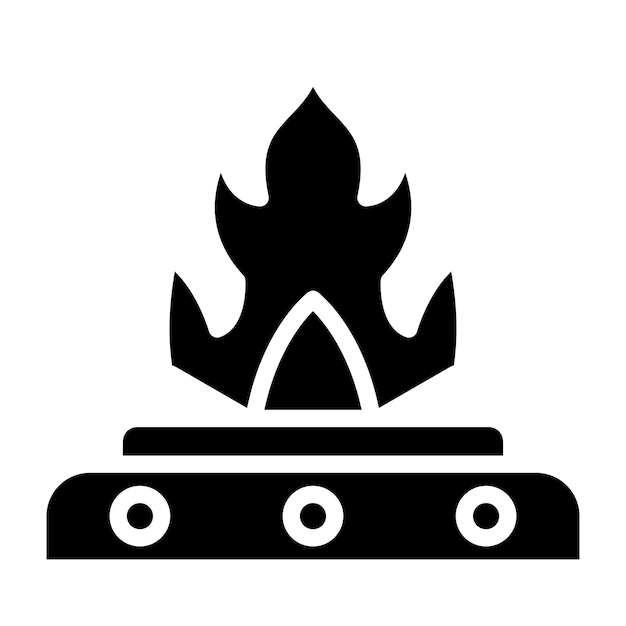Estilo del icono de fuego de aceite