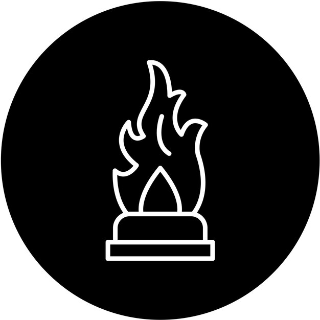 Estilo del icono de fuego de aceite