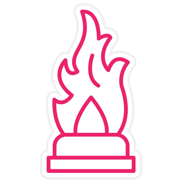 Estilo del icono de fuego de aceite