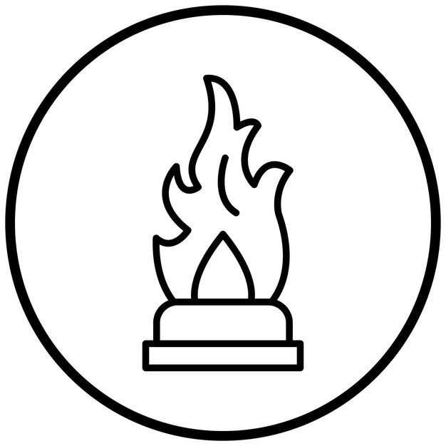 Estilo del icono de fuego de aceite