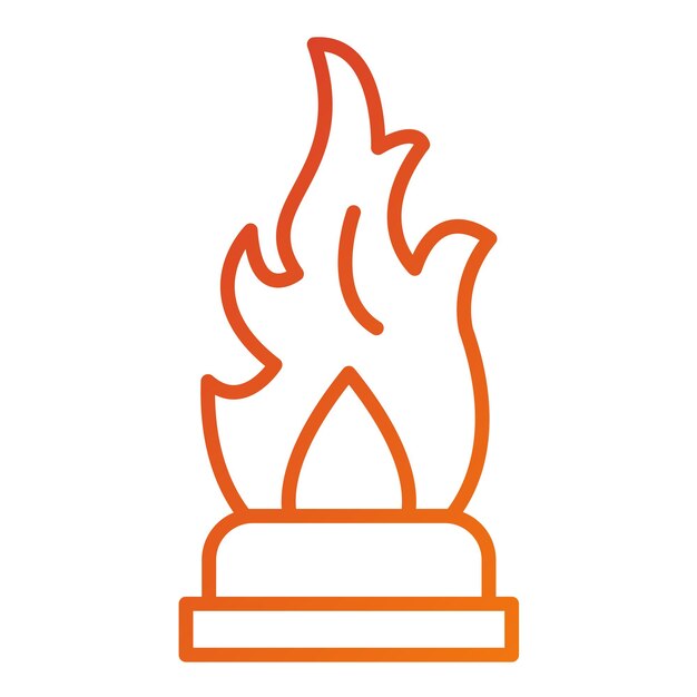 Estilo del icono de fuego de aceite