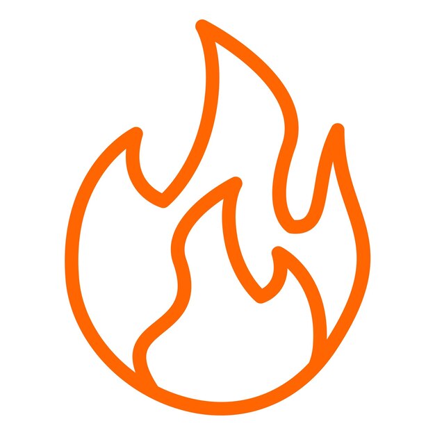 Vector estilo del icono de fuego