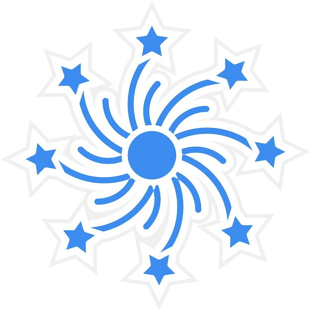 Estilo de icono de fuegos artificiales de diseño vectorial