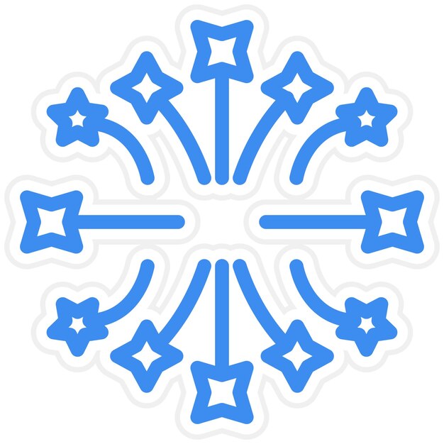 Estilo de icono de fuegos artificiales de diseño vectorial