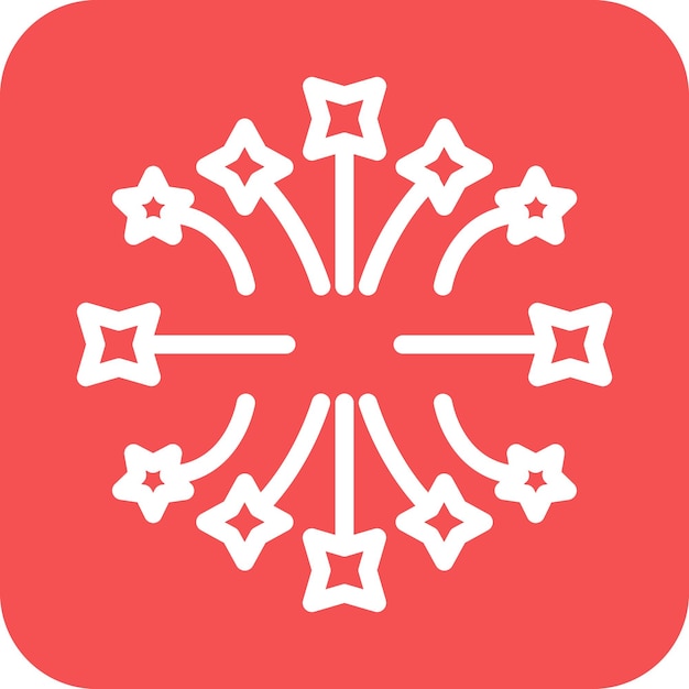 Estilo de icono de fuegos artificiales de diseño vectorial