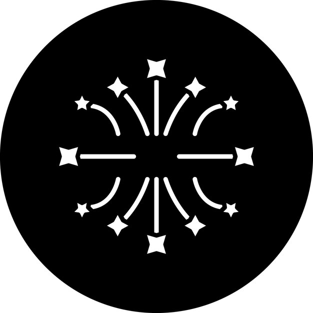 Estilo de icono de fuegos artificiales de diseño vectorial