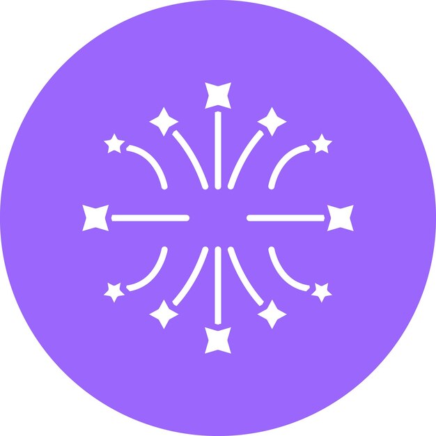 Estilo de icono de fuegos artificiales de diseño vectorial