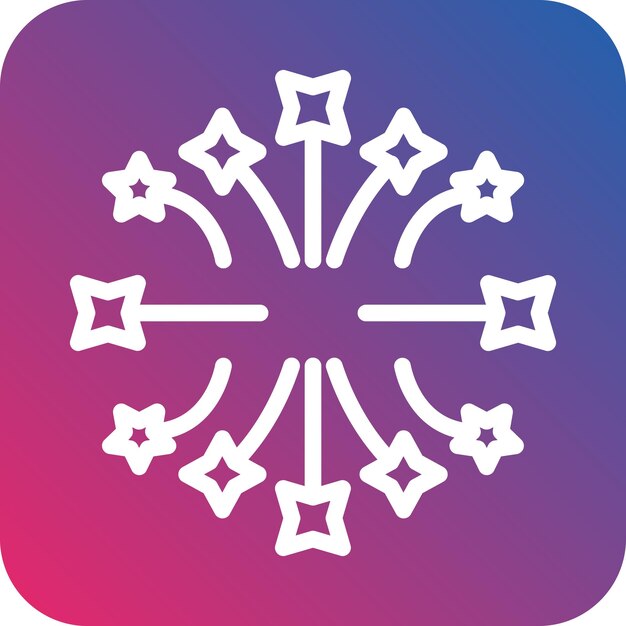 Estilo de icono de fuegos artificiales de diseño vectorial
