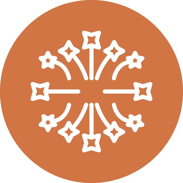 Estilo de icono de fuegos artificiales de diseño vectorial