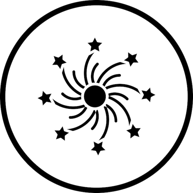 Estilo de icono de fuegos artificiales de diseño vectorial