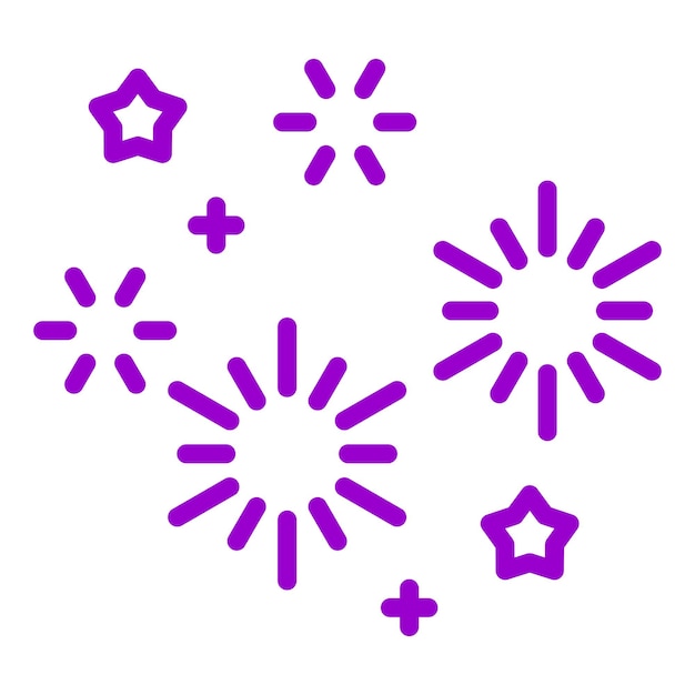 Estilo de icono de fuegos artificiales de diseño vectorial