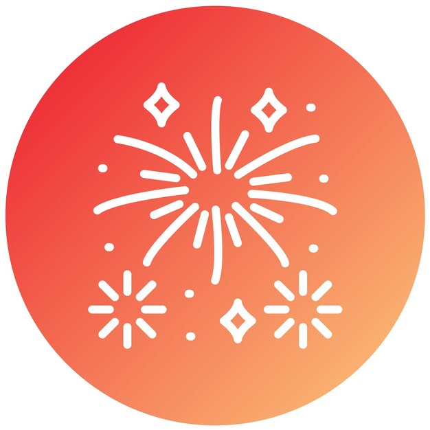 Estilo de icono de fuegos artificiales de diseño vectorial