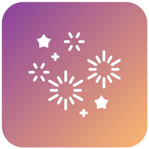 Estilo de icono de fuegos artificiales de diseño vectorial