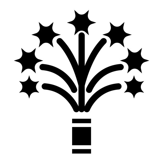 Estilo de icono de fuegos artificiales de diseño vectorial