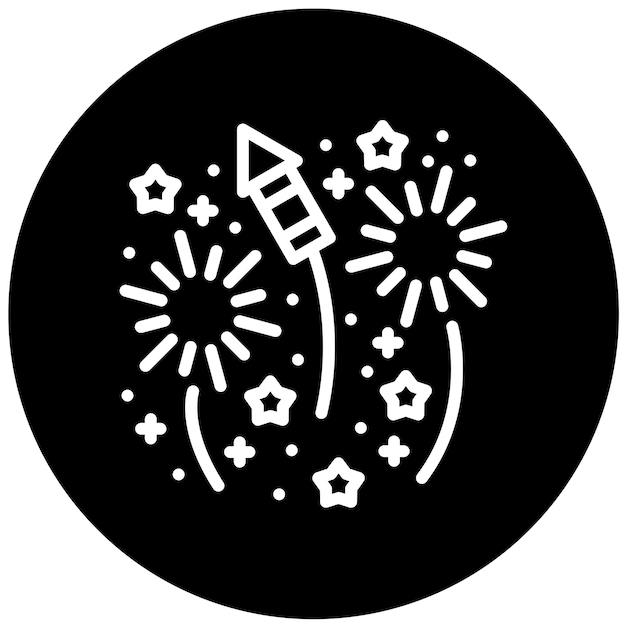 Estilo de icono de fuegos artificiales de diseño vectorial