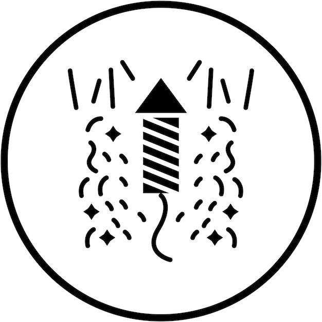 Estilo de icono de fuegos artificiales de diseño vectorial