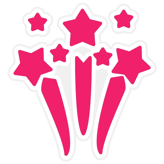 Estilo de icono de fuegos artificiales de diseño vectorial