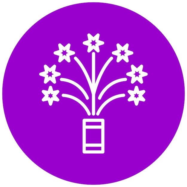 Estilo de icono de fuegos artificiales de diseño vectorial