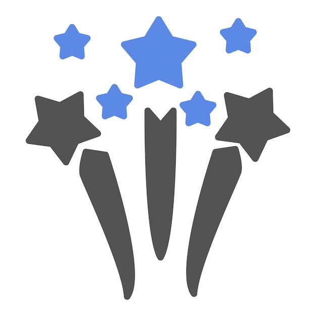 Estilo de icono de fuegos artificiales de diseño vectorial
