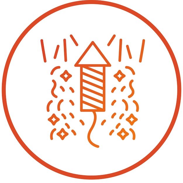Estilo de icono de fuegos artificiales de diseño vectorial