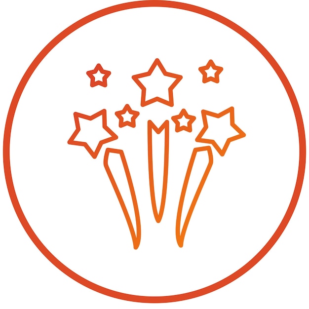 Estilo de icono de fuegos artificiales de diseño vectorial