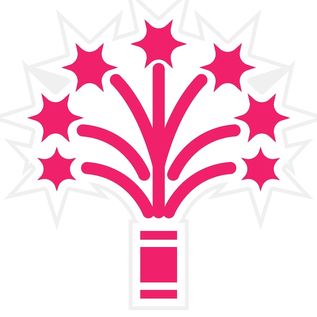 Estilo de icono de fuegos artificiales de diseño vectorial