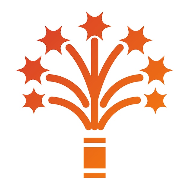 Estilo de icono de fuegos artificiales de diseño vectorial