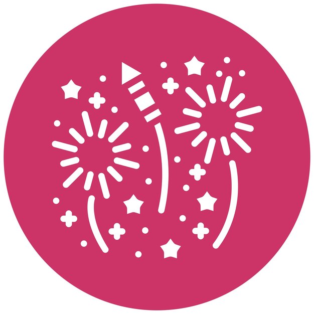 Estilo de icono de fuegos artificiales de diseño vectorial