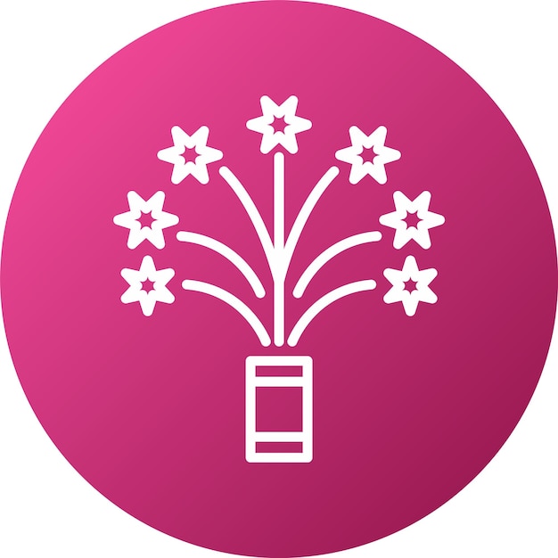 Estilo de icono de fuegos artificiales de diseño vectorial