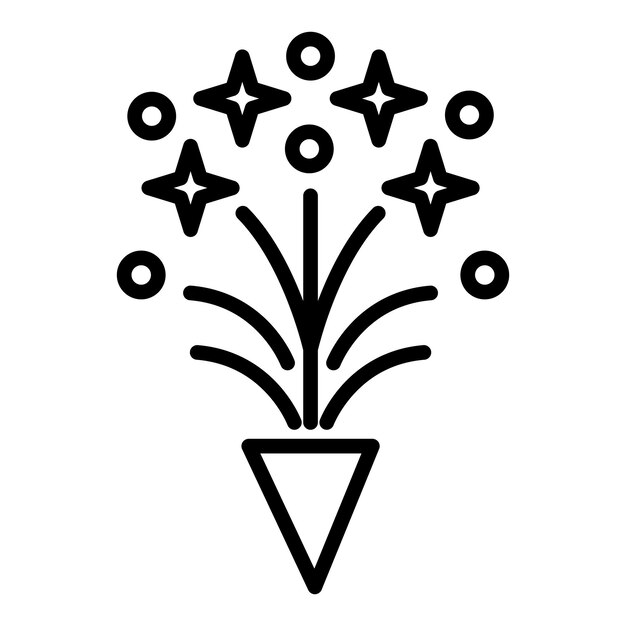 Estilo de icono de fuegos artificiales de diseño vectorial