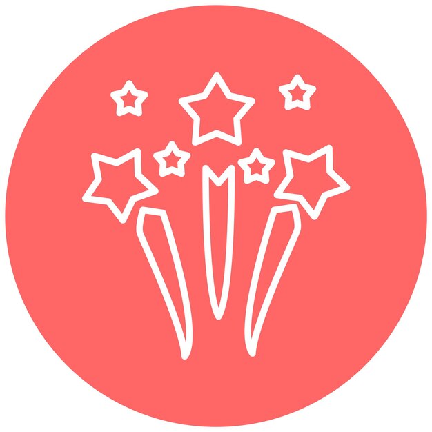 Estilo de icono de fuegos artificiales de diseño vectorial