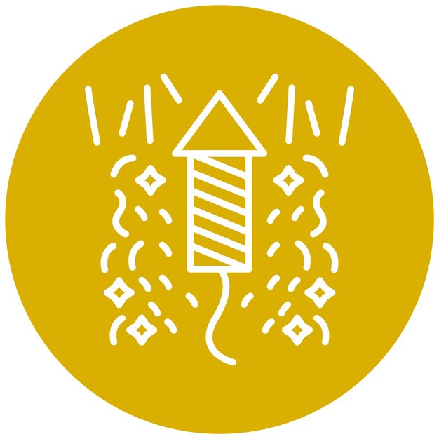 Estilo de icono de fuegos artificiales de diseño vectorial