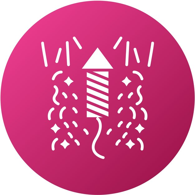 Estilo de icono de fuegos artificiales de diseño vectorial