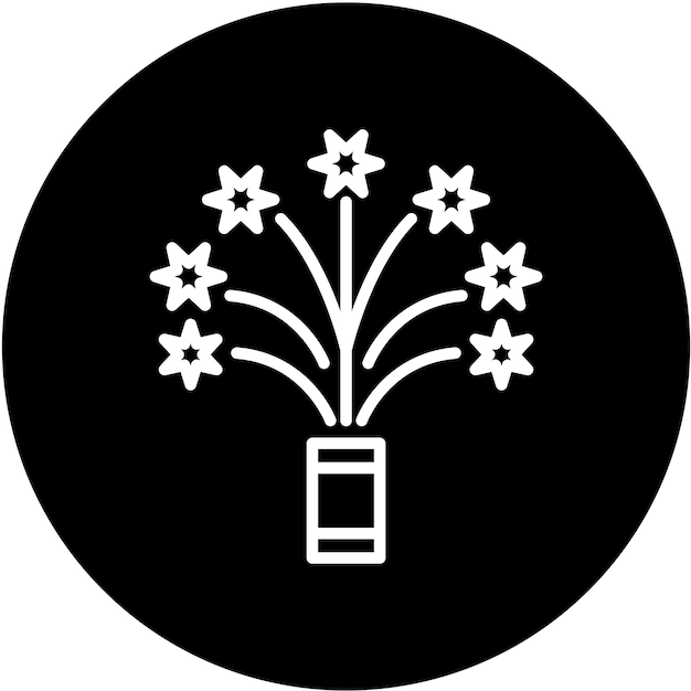 Estilo de icono de fuegos artificiales de diseño vectorial