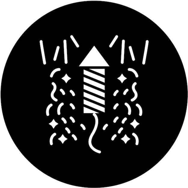 Estilo de icono de fuegos artificiales de diseño vectorial