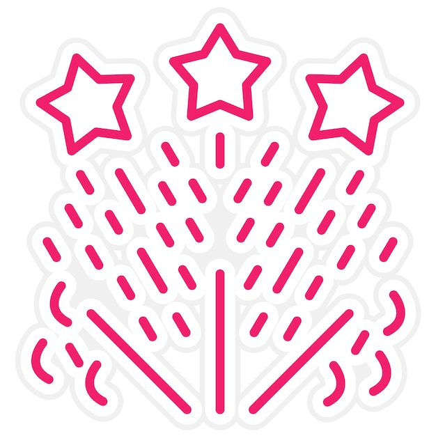 Estilo del icono de los fuegos artificiales