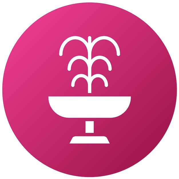 Estilo del icono de la fuente de agua de diseño vectorial