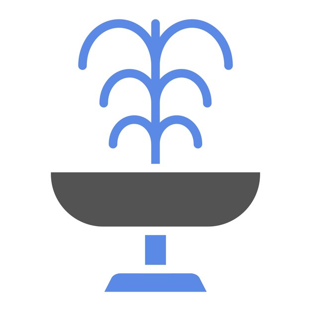 Estilo del icono de la fuente de agua de diseño vectorial