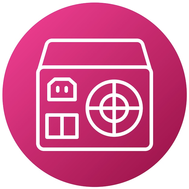 Estilo del icono de la fuente de alimentación de diseño vectorial