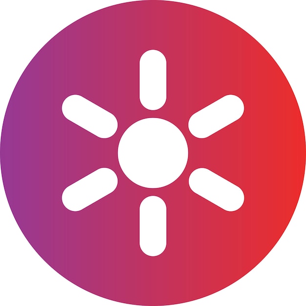 Estilo del icono de la fuente de luz de diseño vectorial