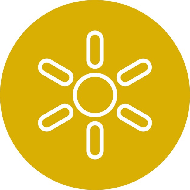 Estilo del icono de la fuente de luz de diseño vectorial