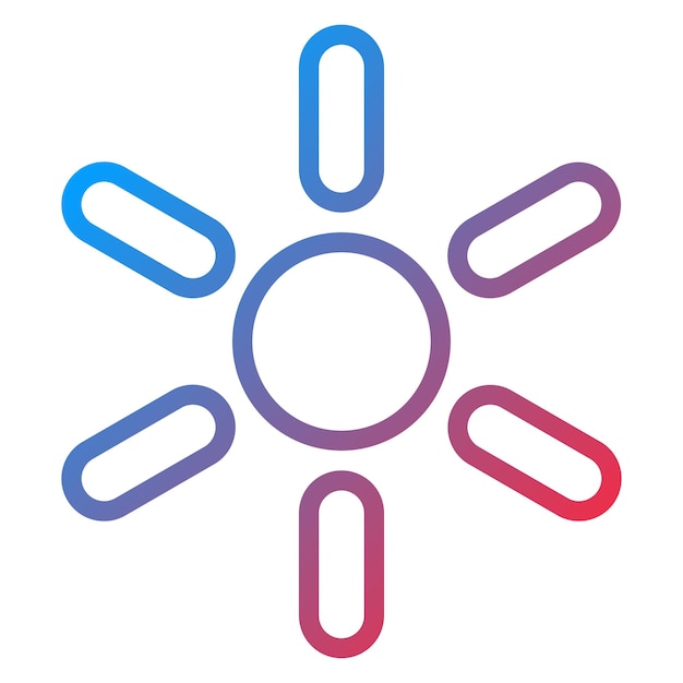 Estilo del icono de la fuente de luz de diseño vectorial