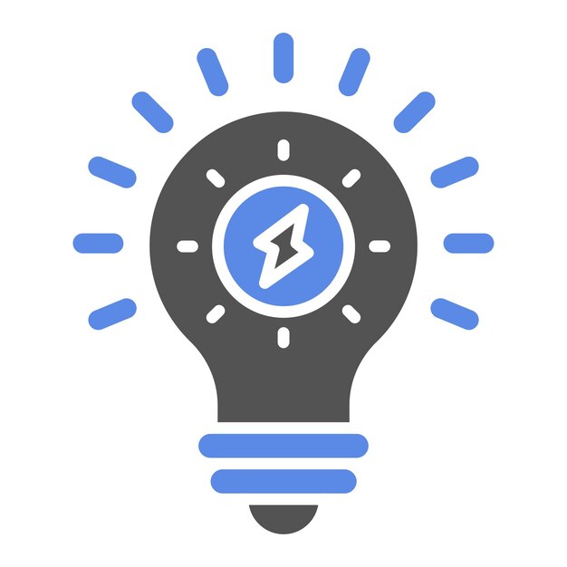 Estilo del icono de la fuente de luz de diseño vectorial