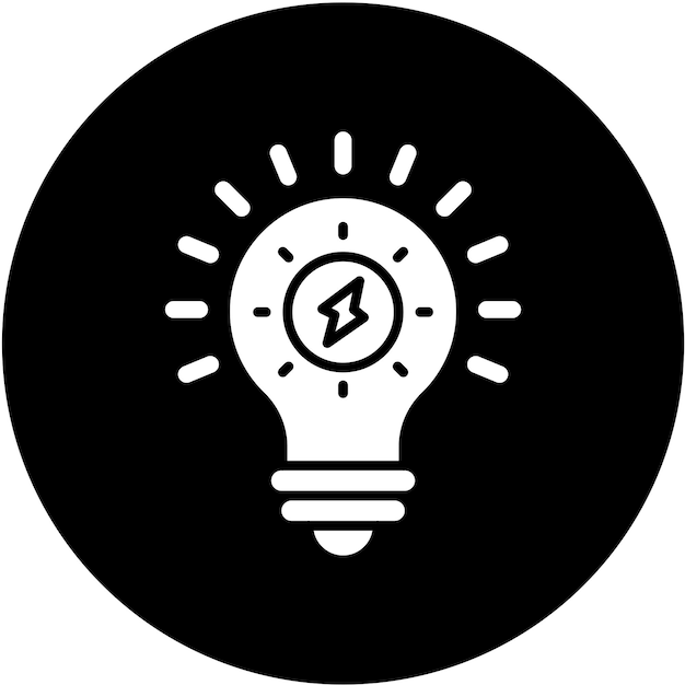 Estilo del icono de la fuente de luz de diseño vectorial