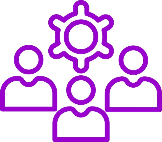 Estilo del icono de la fuerza de trabajo de diseño vectorial