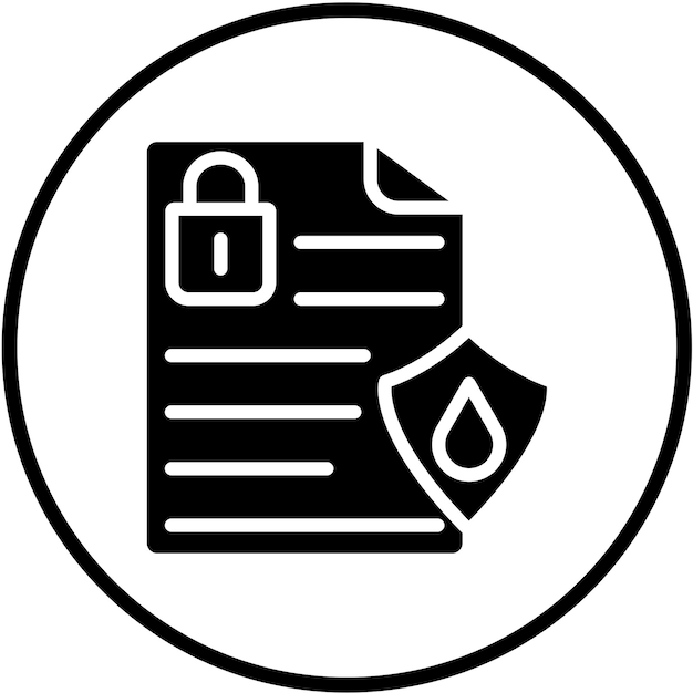 Estilo del icono de fuga de datos de diseño vectorial